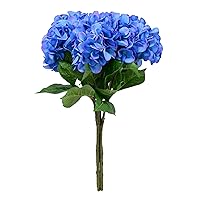 Artificial/Fake/Faux Flowers - Hydrangea Deep Blue 4PCS for Wedding, Home, Party, Restaurant