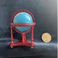 AirAds Dollhouse Accessories 1:12 Scale Dollhouse Miniature Globe map turnable World Globe map Miniature Globe