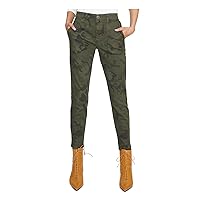Sanctuary Womens Camouflage Mid-Rise Chino Pants Green 25