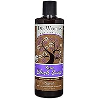 Raw Black Moisturizing Liquid Soap with Organic Shea Butter, 16 Ounce