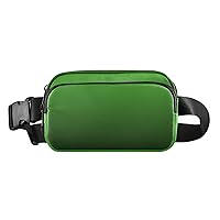 Greem Gradient Fanny Packs for Women Men Everywhere Belt Bag Fanny Pack Crossbody Bags for Women Fashion Waist Packs with Adjustable Strap Sling Bag for Travel Shopping Cycling Workout