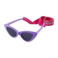 Mud Pie Girls Baby Sunglasses with Strap Set, Cat Eye, 0-2 Years