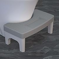 Toilet Stool for Adults, Squatting Potty Poop Stool with Anti Slip Layer, Bathroom Auxiliary Steps, Ergonomic Toilet Footstool, Squatting Toilet Stool, Bathroom Stool. (Gray)