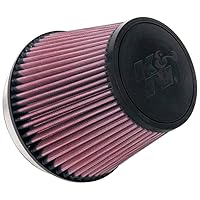 K&N Universal Clamp-On Air Intake Filter: High Performance, Premium, Washable, Replacement Air Filter: Flange Diameter: 6 In, Filter Height: 6 In, Flange Length: 1 In, Shape: Round Tapered, RU-1036