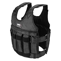 Weighted Vest for Men Workout - Adjustable Weight Vests 20lbs/ 30lbs/ 40lbs/ 50lbs/ 100lbs Max Loading 110lbs Workout Equipment for Training Running Jogging Cardio for Men Women Kids