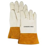 5309-XL WeldPro Deluxe Chrome-Free Tigwelder Glove, X-Large, White, Orange (Pack of 12)