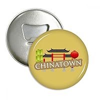 Bamboo Lantern Brown China Town Bottle Opener Fridge Magnet Emblem Multifunction Badge
