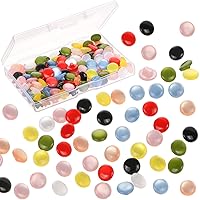 160 Pieces Mushroom Shape Sewing Buttons Colorful Resin Pearl Buttons with Shank Single Hole Translucent Shirt Buttons Fasteners with Box for Crafting Sewing Scarpbooking, 8 Colors