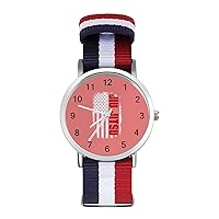 JIU-Jitsu Flag Men's Watches Minimalist Fashion Business Casual Quartz Wrist Watch for Women