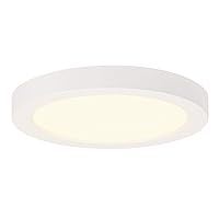 Westinghouse Lighting 6111900 Traditional One-Light, 5 Inch 11 Watt Dimmable LED Indoor Flush Mount Fixture with Color Temperature Selection White Finish, White Frosted Shade