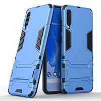 Phone Case Compatible with Samsung Galaxy A70 Stand Holder Phone Case, Rugged Kickstand Back Cover, Protective Case Cover (Color : Blue)