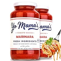 Yo Mama's Foods Keto Marinara Pasta and Pizza Sauce - Pack of (2) - No Sugar Added, Low Carb, Low Sodium, Gluten Free, Paleo Friendly, and Made with Whole, Non-GMO Tomatoes.