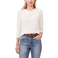 Vince Camuto Womens Ivory Pouf Sleeve Cowl Neck Top XS