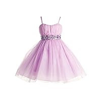 4 Colors - Girls Ruched Tulle Special Occasion Party Dress Sizes 2-20