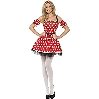 Smiffy's Women's Madame Mouse Costume with Dress Arm Cuffs and Headband