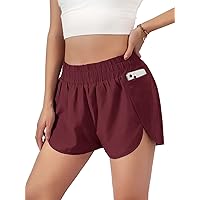 Women's Quick-Dry Running Shorts Workout Sport Layer Active Shorts with Pockets 1.75