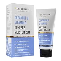 Ceramide & Vitamin C Oil - Free Moisturizer| Lightweight Moisturizer to Hydrate & Brighten Skin | With Ashwagandha | For Women & Men | 50g | 1.76 Oz