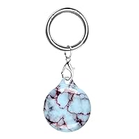 Airtag Case,IVY TPU Case for Apple Airtag Case with Keychain Ring (1Pcs,Marble Series-E)