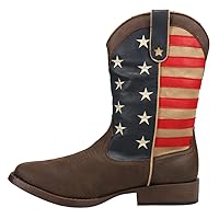 ROPER Men's American Patriotic Square Toe Cowboy Boots Western