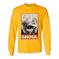 New Graphic Shirt Anime Manga Novelty Tee Ghoul Men's Long Sleeve T-Shirt