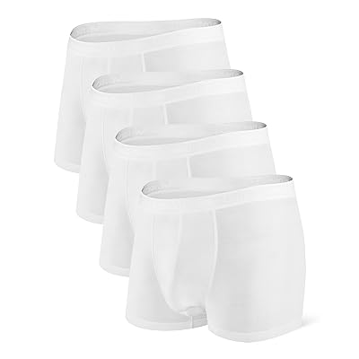  DAVID ARCHY Mens Underwear Micro Modal Dual Pouch Trunks  Support Ball Pouch Bulge Enhancing Boxer Briefs For Men 3 Pack