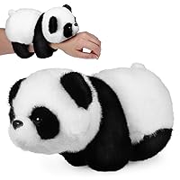 ERINGOGO 11.6 inch Hug Animal Slap Bracelet for Kids Party Favors Large Stuffed Animals Huggers Slap Bracelets Plush Toy(Panda - Longer Plush Version)