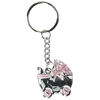 Fashioncraft Baby Carriage Design Key Chains, Pink