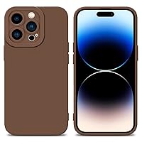 Case Compatible with Apple iPhone 14 PRO MAX in Fluid Brown - Protective Cover Made of Flexible TPU Silicone