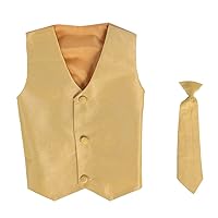 Vest and Clip On Necktie Set-Multiple Colors-Baby Infant Toddler Boys Sizes