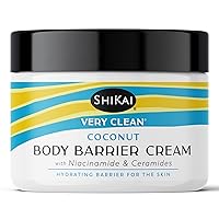 ShiKai Very Clean Moisturizing Body Barrier Cream (Coconut, 4.5 oz) | Hydrating Barrier for the Skin | With Niacinamide, Ceramides, Shea Butter