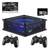 HEYNOW Super Console X Pro Max Video Game Console 70000+ Games 50+Emulators Compatible with PSP/PS1/DC /N64 Game&TV Dual System 4K TV HD/AV Output S905X CPU With two wireless controllers (256GB)