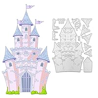 LZBRDY Castle Flags Embossing Cutting Dies Stencil for Card Making and Scrapbooking Birthday Christmas Craft Die Cuts