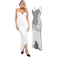 Popilush The Shapewear Dress Corset Dress - Mermaid Dress for Women V Neck Maxi Slip Bridesmaid Dresses for Wedding