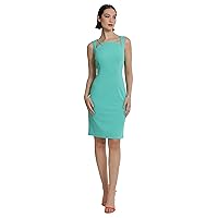 Donna Morgan Women's Knee-Length Sleeveless Dress with Neck Cutouts