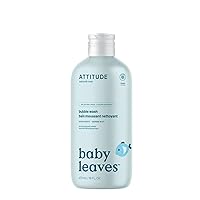 ATTITUDE Bubble Body Wash for Baby, EWG Verified, Dermatologically Tested, Plant and Mineral-Based, Vegan, Good Night, 16 Fl Oz