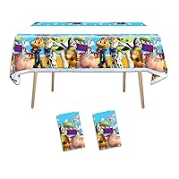 2pcs Cartoon Story Party Tablecloth Blue Sky and White Cloud Table Cover 70.8 x 42.5 inch Baby Shower Decoration for Kids Cartoon Birthday Party Cake Table Decoration Supplies