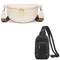 Eslcorri Sling Backpack - Small Crossbody Sling Bag for Women Trendy Fashionable Fanny Packs Vegan Leather Chest Belt Bum Bag Anti Theft Crossbody Sling Purse for Women for Travel Sport Camping