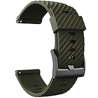 ANKANG 24mm Silicone Straps Replacement WatchBand for Suunto 7 D5 Bracelet Suunto 9 Spartan Sport Wrist HR Baro Smart Watch Wristband (Color : Army Green, Size : for suunto 9 baro)