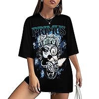 Shirt Women's Oversized Vintage Loose Fit Short Sleeve Fashion Crew Neck Tee Tops