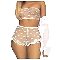 Women's Sexy Interesting Tight Lace Hollow Tie Two Piece Set Lingerie Naughty Sex/Play