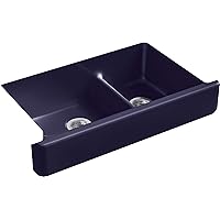 KOHLER K-6426-DGB Whitehaven Kitchen Sink, 36 Inch, Indigo Blue