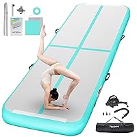 FBSPORT Inflatable Air Gymnastics Mat Training Mats 4/8 inches Thickness Gymnastics Tracks for Home Use/Training/Cheerleading/Yoga/Water with Pump