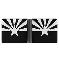 Arizona Flag PU Leather Passcase Wallet Bifold Wallet Fashion Front Pocket Wallet for Women Men