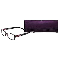 SAV Eyewear Women's Victoria Klein 9076 Purple Round Reading Glasses, 27 mm + 2.75