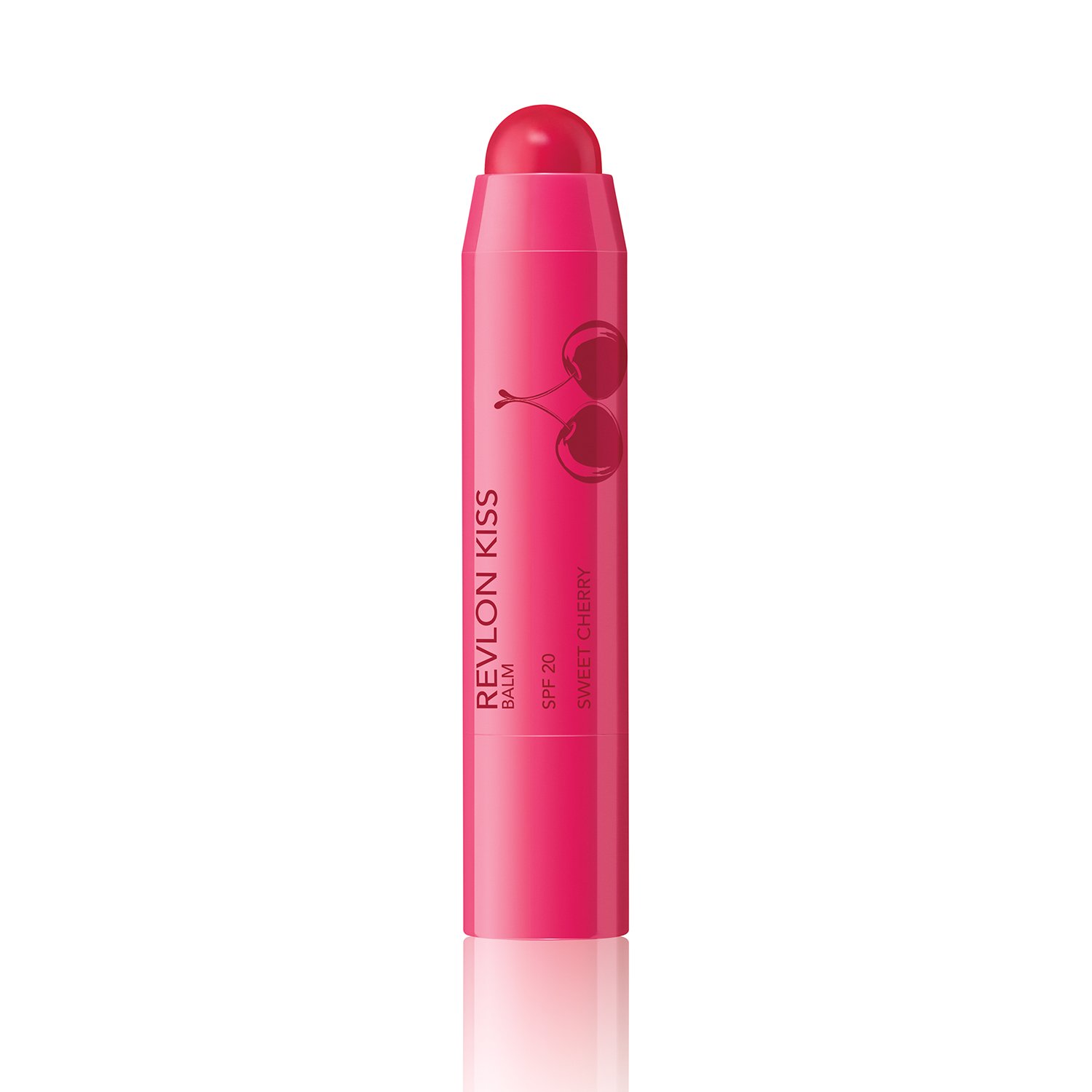 Revlon Lip Balm, Kiss Tinted Lip Balm, Face Makeup with Lasting Hydration, SPF 20, Infused with Natural Fruit Oils, 030 Sweet Cherry, 0.09 Oz