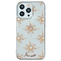 Case Compatible with iPhone 14 Pro Personalized with Your Name Eclipse Sun Moon, Protector Compatible with iPhone 14 Pro Customizable, Case Customized Horoscope Shockproof TPU. Clear