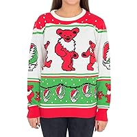 Adult Unisex Grateful Dead Bears Steal Your Face Ornaments Ugly Xmas Sweater
