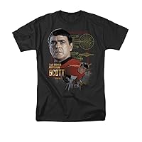 Star Trek/Chief Engineer Scott - S/S Adult 18/1 - Black - 3X