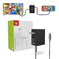 Mirabox Switch Dock Charger for Nintendo Switch, 45W Portable TV Docking Station for Nintendo Switch with 4K@60Hz HDMI/USB2.0/PD USB-C Fast Charging Ports, Full-Featured USB-C to USB-C Cable Included