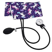 Prestige Medical Premium Adult Aneroid Sphygmomanometer, Unicorns Violet